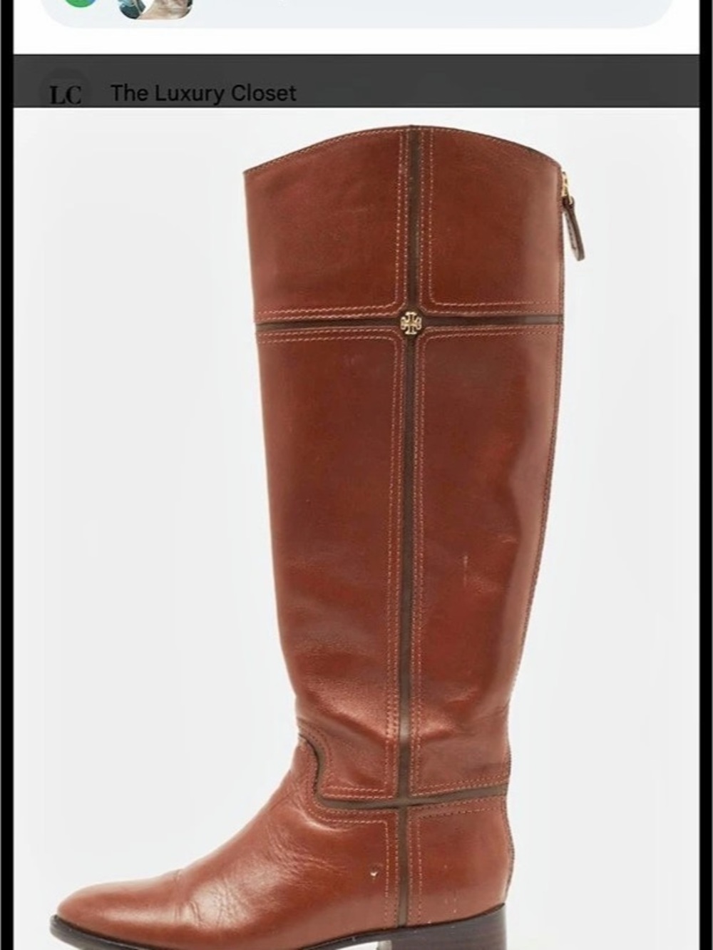 Tory Burch Kiernan Riding Boot Brown Knee-High Boots